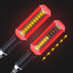 Motorcycle Turn Signal Red/Sequence Amber LED Indicator Light Daytime Running Lights DRL Switchback Glow for Motorcycle