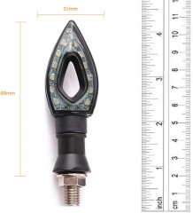 Motorcycle Turn Signals Lights 12V Universal Motorbike Turn Signal Indicator Blinker Amber Light Lamp for Yamaha Honda Suzuki Kawasaki