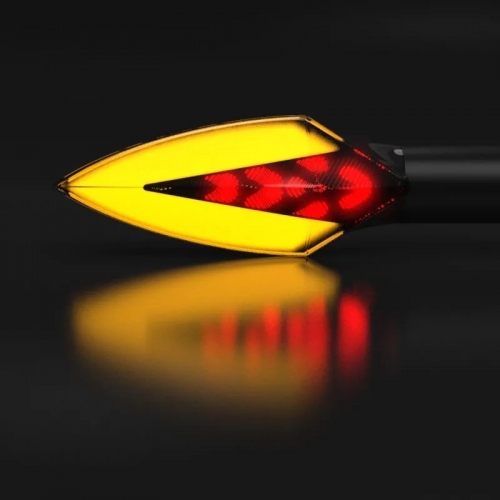 LED DRL Turn Signal Flowing Motor Led Light Indicator Lamp Flashing Motorcycle Yellow Amber Tail Lamp FZS CB150 Force 12V