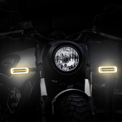 Motorcycle Flowing Water Turn Signal Light LED Running Light With White DRL Indicator Stop Brake Lamp Motocross Flasher Blinker