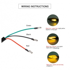LED DRL Turn Signal Flowing Motor Led Light Indicator Lamp Flashing Motorcycle Yellow Amber Tail Lamp FZS CB150 Force 12V