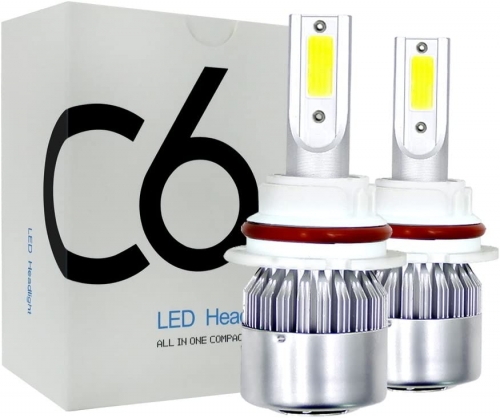H4/HB2/9003 LED Headlight Bulbs Conversion Kit All In One - C6 Series Adjustable Beam Light Bulb 36W 7600LM 6500K Cool White Headlight Conversion Kits