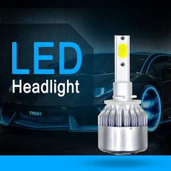 880/881/H27 LED Headlight Bulbs Conversion Kit All In One - C6 Series Adjustable Beam Light Bulb 36W 7600LM 6500K Cool White Headlight Conversion Kits