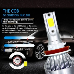 H8/H9/H11 LED Headlight Bulbs Conversion Kit All In One - C6 Series Adjustable Beam Light Bulb 36W 7600LM 6500K Cool White Headlight Conversion Kits