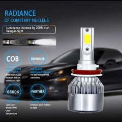H8/H9/H11 LED Headlight Bulbs Conversion Kit All In One - C6 Series Adjustable Beam Light Bulb 36W 7600LM 6500K Cool White Headlight Conversion Kits