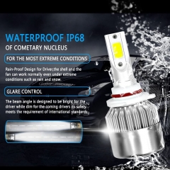 9005/HB3/H10 LED Headlight Bulbs Conversion Kit All In One - C6 Series Adjustable Beam Light Bulb 36W 7600LM 6500K Cool White Headlight Conversion Kits