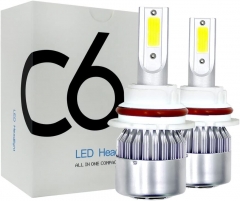 9005/HB3/H10 LED Headlight Bulbs Conversion Kit All In One - C6 Series Adjustable Beam Light Bulb 36W 7600LM 6500K Cool White Headlight Conversion Kits