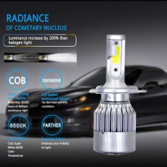 H4/HB2/9003 LED Headlight Bulbs Conversion Kit All In One - C6 Series Adjustable Beam Light Bulb 36W 7600LM 6500K Cool White Headlight Conversion Kits