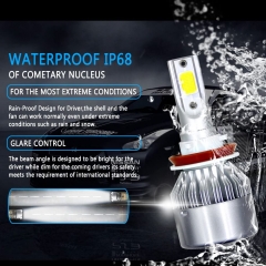 H8/H9/H11 LED Headlight Bulbs Conversion Kit All In One - C6 Series Adjustable Beam Light Bulb 36W 7600LM 6500K Cool White Headlight Conversion Kits