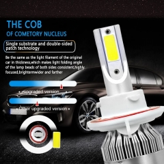 H13/9008 LED Headlight Bulbs Conversion Kit All In One - C6 Series Adjustable Beam Light Bulb 36W 7600LM 6500K Cool White Headlight Conversion Kits