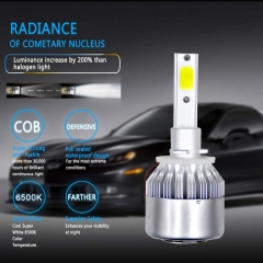 880/881/H27 LED Headlight Bulbs Conversion Kit All In One - C6 Series Adjustable Beam Light Bulb 36W 7600LM 6500K Cool White Headlight Conversion Kits