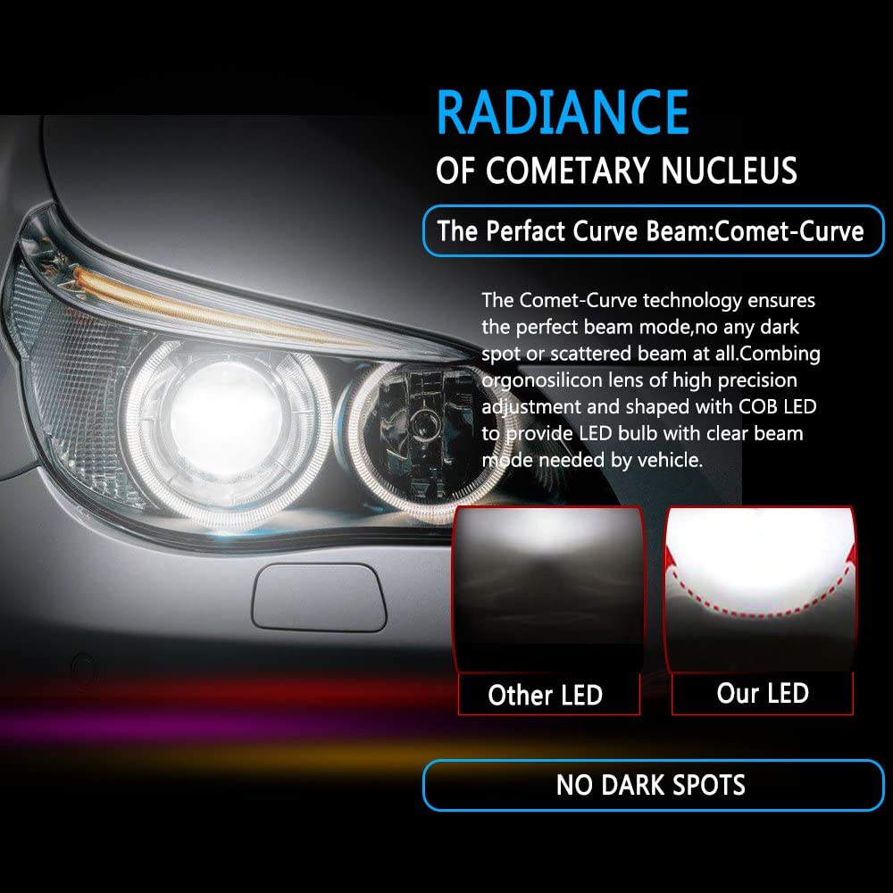 H7-LED-Scheinwerferlampen-Umrüstsatz, All-in-One – C6-Serie, verstellbarer  Strahl, Glühlampe, 36 W, 7600 lm, 6500 K, kaltweiß, Scheinwerfer-Umrüstsatz,  Auto-LED-Scheinwerfer