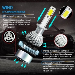 LED Headlight Bulbs Conversion Kit All In One - C6/H1 Series Adjustable Beam Light Bulb 36W 7600LM 6500K Cool White Headlight Conversion Kits