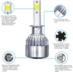 LED Headlight Bulbs Conversion Kit All In One - C6/H1 Series Adjustable Beam Light Bulb 36W 7600LM 6500K Cool White Headlight Conversion Kits