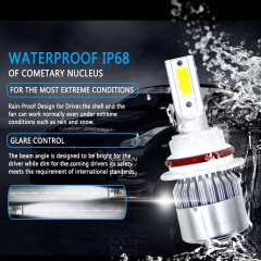 9004/HB1 LED Headlight Bulbs Conversion Kit All In One - C6 Series Adjustable Beam Light Bulb 36W 7600LM 6500K Cool White Headlight Conversion Kits
