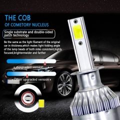 LED Headlight Bulbs Conversion Kit All In One - C6/H1 Series Adjustable Beam Light Bulb 36W 7600LM 6500K Cool White Headlight Conversion Kits