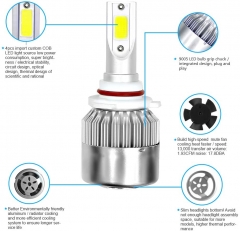 9005/HB3/H10 LED Headlight Bulbs Conversion Kit All In One - C6 Series Adjustable Beam Light Bulb 36W 7600LM 6500K Cool White Headlight Conversion Kits