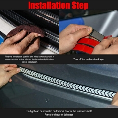 Truck Tailgate Strip 40 Inch LED Sequential Turn Signal Brake Tail Reverse Light Bar with Turn Signal Brake Function Weatherproof No Drill Install for Pickup RV SUV Boats
