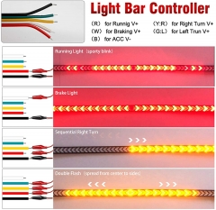 Truck Tailgate Strip 40 Inch LED Sequential Turn Signal Brake Tail Reverse Light Bar with Turn Signal Brake Function Weatherproof No Drill Install for Pickup RV SUV Boats