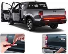 Truck Tailgate Strip 40 Inch LED Sequential Turn Signal Brake Tail Reverse Light Bar with Turn Signal Brake Function Weatherproof No Drill Install for Pickup RV SUV Boats
