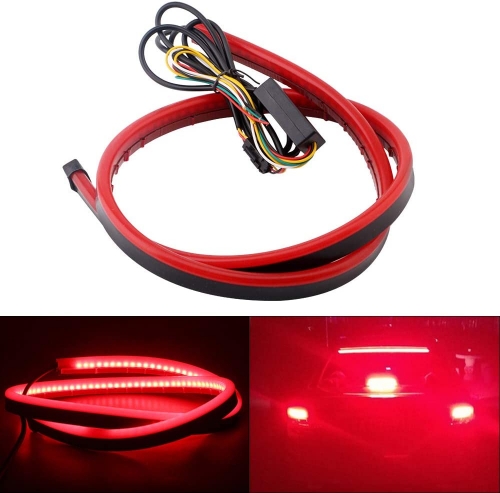 2835 Chipset 146SMD LED Light Strip For Car Third Brake Light Turn Signal Lamp Driving Strobe Light DC 12V Red 1M Set of 1