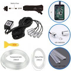 Car LED Strip Lights, LEDCARE Multicolor RGB Car Interior Lights, 16 Million Colors 5 in 1 with 236 inches Fiber Optic, Ambient Lighting Kits, Sound Active Function and Wireless Bluetooth APP Control