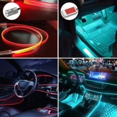 Car LED Strip Lights, RGB Car Interior Lights, 16 Million Colors 9 in 1 with 236 inches Fiber Optic, Ambient Lighting Kits, Sound Active Function and Wireless Bluetooth APP Control