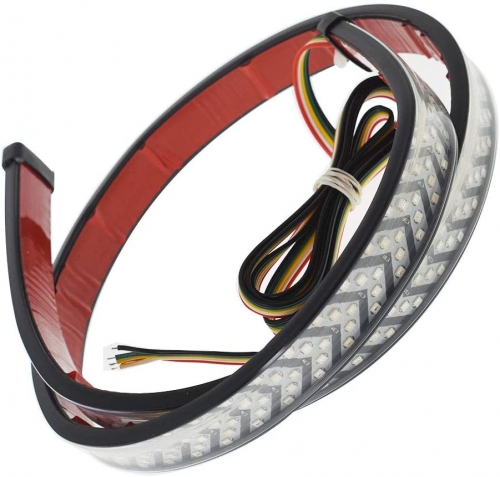 Truck Tailgate Strip 40 Inch LED Sequential Turn Signal Brake Tail Reverse Light Bar with Turn Signal Brake Function Weatherproof No Drill Install for Pickup RV SUV Boats