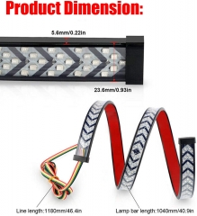Truck Tailgate Strip 40 Inch LED Sequential Turn Signal Brake Tail Reverse Light Bar with Turn Signal Brake Function Weatherproof No Drill Install for Pickup RV SUV Boats