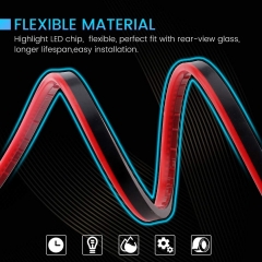 2835 Chipset 146SMD LED Light Strip For Car Third Brake Light Turn Signal Lamp Driving Strobe Light DC 12V Red 1M Set of 1