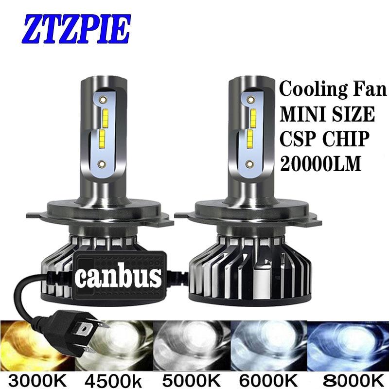 20000LM 4500K 6000K 8000K 3000K HB3 HB4 9005 9006 H3 H1 H8 H7 H4 H11 H9 9012 Bulb Canbus Led Car Headlight CSP CHIP 110W