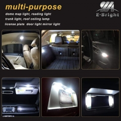 Led Dome Light Auto Car Reading Led Panel Dome Light Interior with T10 BA9S Festoon Adapters COB 36SMD White