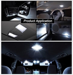 Led Dome Light Auto Car Reading Led Panel Dome Light Interior with T10 BA9S Festoon Adapters COB 36SMD White