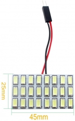6-Pack Cool White 5730 24SMD Led Panel Dome Light Auto Car Reading Map Light Bulb DC 12V with T10 / BA9S / Festoon Adapters