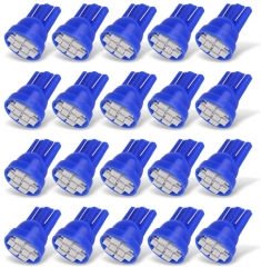 194 168 T10 Wedge LED Dashboard Lights Bulb Blue, W5W 2825 158 192 LED Bulb for Interior, Instrument Panel Dome Map Cargo Trunk Doorstep Courtesy License Plate Light, 8-SMD, 12V