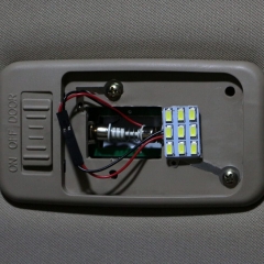 6-Pack Cool White 5730 9SMD Led Panel Dome Light Auto Car Reading Interior Light DC 12V with T10 / BA9S / Festoon Adapters