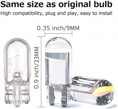 T10 Car LED Bulb 194 161 168 921 2825 158 c194 192 Position License Plate W5W Marker Door Interior Light 12V Lamp (White)