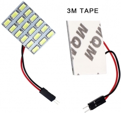 6-Pack Cool White 5730 18SMD Led Panel Dome Light Car Map Light DC 12V with T10 / BA9S / Festoon Adapters