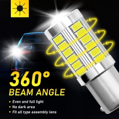 Super Bright LED 1157 2057 2357 7258 P21/5W LED Bulb 6000K White Replacement for Tail Brake Lights Back Up Reverse Lights or Turn Signal Parking Lights