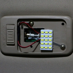 6-Pack Cool White 5730 15SMD Led Panel Dome Light Lamp Car Map Light DC 12V with T10 / BA9S / Festoon Adapters