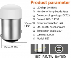 1157 LED Bulb 2057 2357 7528 BAY15D P21/5W 1034 3496 for Car RV Motorcycle Camper Trunk Parking Turn Signal Interior Blinker Light Amber Yellow