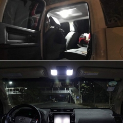 4-Pack White Led Panel Dome Light Lamp, COB 48-SMD Led Interior Car Lights Auto Led Dome Lights Interior with T10 /BA9S/ Festoon Adapters, DC-12V