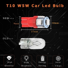 194 Led Bulb Pink T10 194 168 W5W 2825 LED Bulb for Car Interior Lights Dome Map Trunk Light License Plate Light Lamp, 5050 5SMD, DC 12V