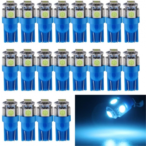 194 Led Bulb T10 194 168 W5W 2825 LED Bulb for Car Interior Lights Dome Map Trunk Light Dashboard Bulb License Plate Light, 5050 5SMD, Ice Blue, DC 12V