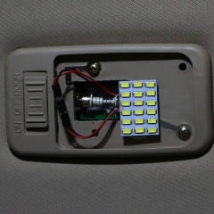 6-Pack Cool White 5730 18SMD Led Panel Dome Light Car Map Light DC 12V with T10 / BA9S / Festoon Adapters