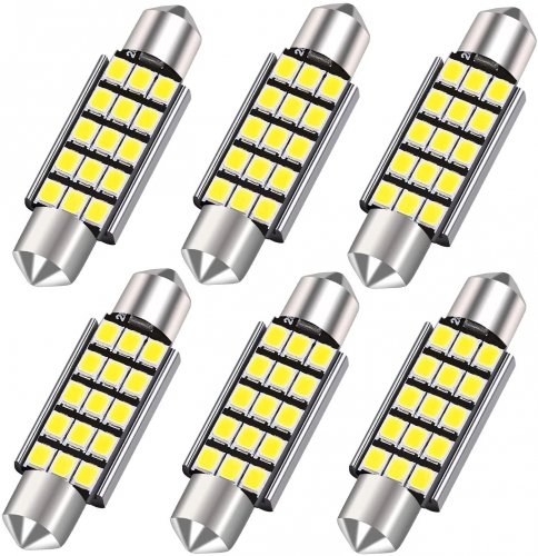42MM 578 LED Festoon Bulbs, Extremely Bright 15smd 2835 Chipset 212-2 Led Car Bulbs, DE3425 DE3423 Replacement Bulbs for Car Interior Dome Map Courtesy Lights 1.64 inches 211-1 569 Led Car Bulbs ,6PCS