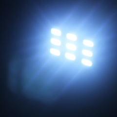 6-Pack Cool White 5730 9SMD Led Panel Dome Light Auto Car Reading Interior Light DC 12V with T10 / BA9S / Festoon Adapters