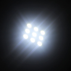 6-Pack Cool White 5050 9SMD Led Panel Dome Light Auto Car Reading Interior Lamp DC 12V with T10 / BA9S / Festoon Adapters