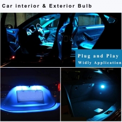194 Led Bulb T10 194 168 W5W 2825 LED Bulb for Car Interior Lights Dome Map Trunk Light Dashboard Bulb License Plate Light, 5050 5SMD, Ice Blue, DC 12V