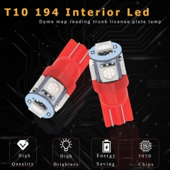 194 Led Bulb Pink T10 194 168 W5W 2825 LED Bulb for Car Interior Lights Dome Map Trunk Light License Plate Light Lamp, 5050 5SMD, DC 12V